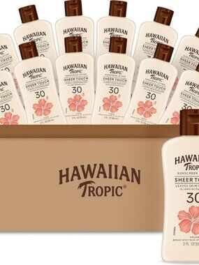 Hawaiian Tropic Sheer Touch SPF 30 Sunscreen 2oz Travel Minis Lot
